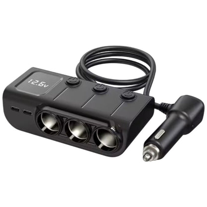 Exotronic - 36W - 3 Way Car Cigarette Lighter Adaptor with PD 2x QC3.0