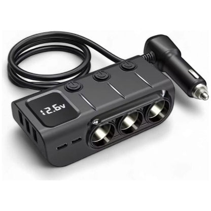 Exotronic - 36W - 3 Way Car Cigarette Lighter Adaptor with PD 2x QC3.0