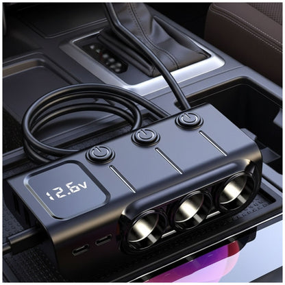 Exotronic - 36W - 3 Way Car Cigarette Lighter Adaptor with PD 2x QC3.0