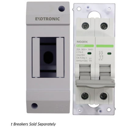 Exotronic - 2 Module Din Rail Surface Mount Enclosure