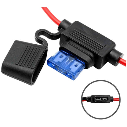 Exotronic - Inline Standard Blade Fuse Holder | 10AWG Tinned Copper