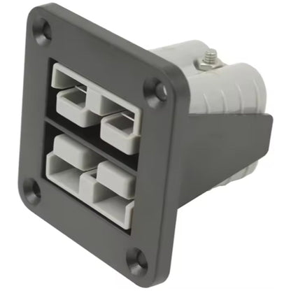 Exotronic - 50A - Flush Mount Dual Anderson Plug Panel w/ 2x Grey Anderson Plugs