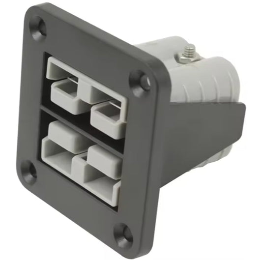 Exotronic - 50A - Flush Mount Dual Anderson Plug Panel w/ 2x Grey Anderson Plugs