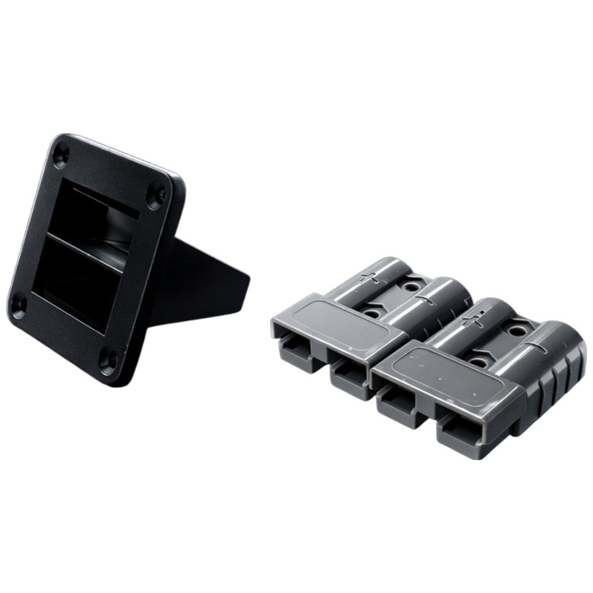 Exotronic - 50A - Flush Mount Dual Anderson Plug Panel w/ 2x Grey Anderson Plugs