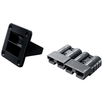Exotronic - 50A - Flush Mount Dual Anderson Plug Panel w/ 2x Grey Anderson Plugs