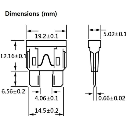 Exotronic - 25A - ATO/ATC Standard Automotive Blade Fuse
