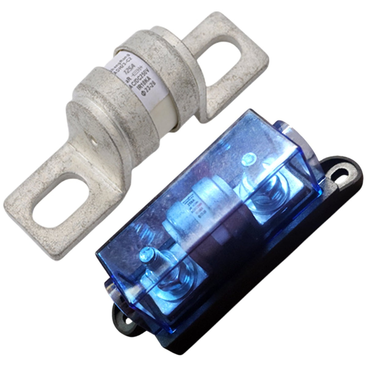 Exotronic - 125A - High-Interrupt MEGA-Style Ceramic Fuse w/ Holder