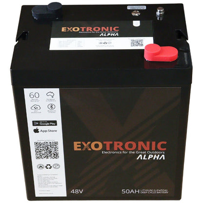 Exotronic - 48V-50AH - Alpha IP67 Smart Bluetooth Lithium Battery