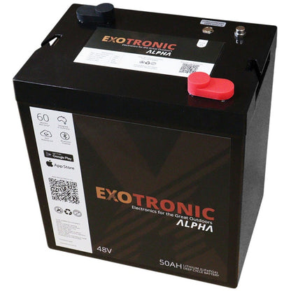 Exotronic - 48V-50AH - Alpha IP67 Smart Bluetooth Lithium Battery