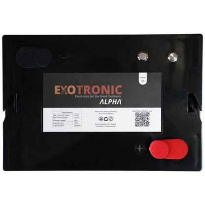 Exotronic - 48V-50AH - Alpha IP67 Smart Bluetooth Lithium Battery