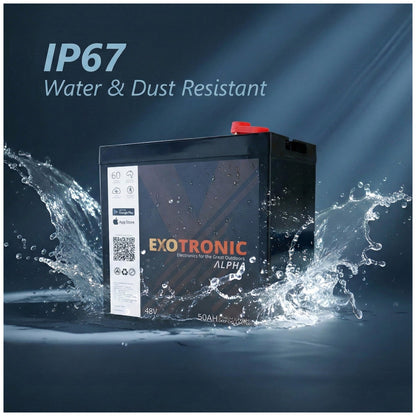 Exotronic - 48V-50AH - Alpha IP67 Smart Bluetooth Lithium Battery