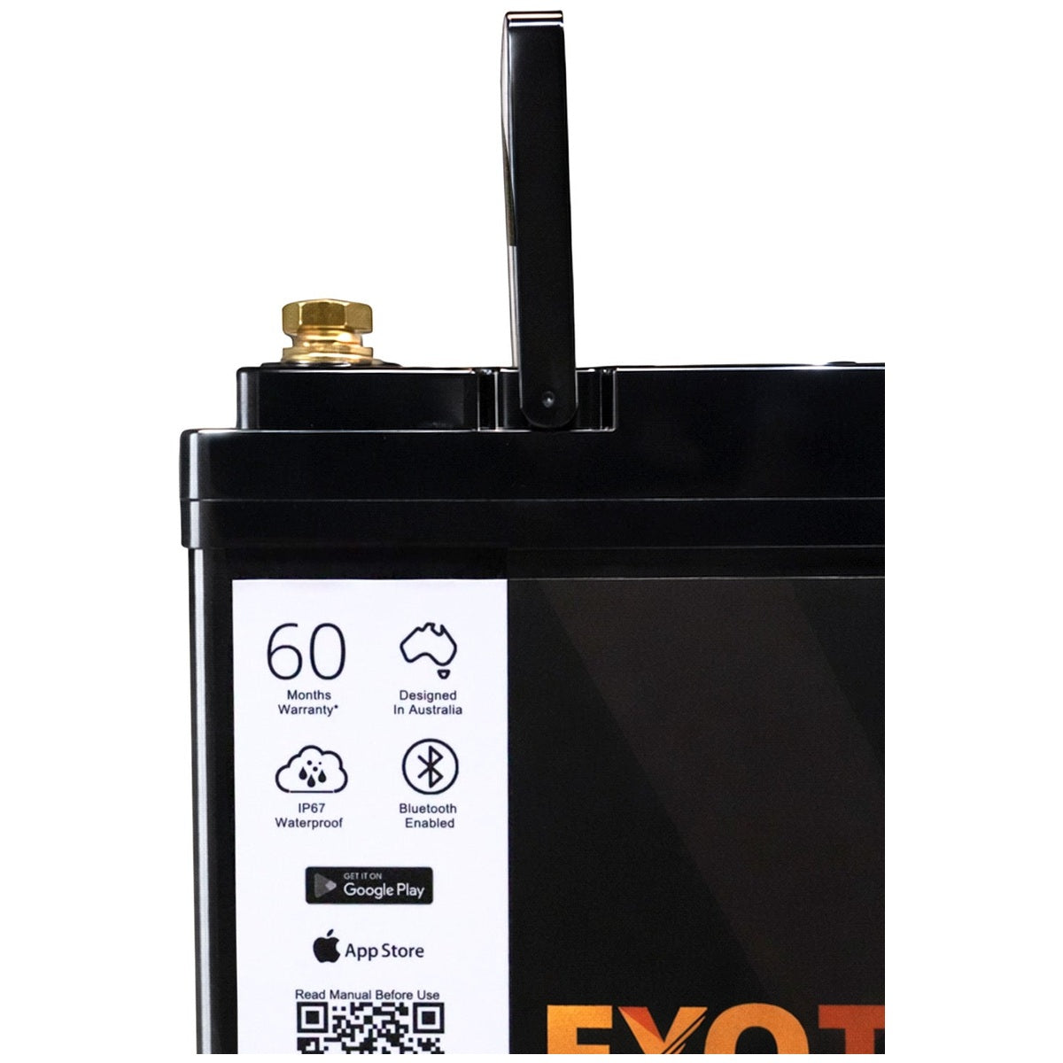 Exotronic - 12V- 100AH - Alpha IP67 Smart Bluetooth Lithium Battery