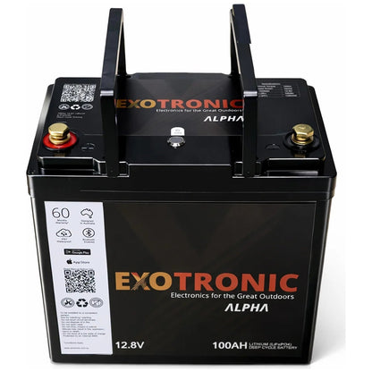 Exotronic - 12V- 100AH - Alpha IP67 Smart Bluetooth Lithium Battery