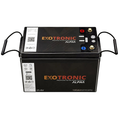 Exotronic - 24V - 100AH - Alpha IP67 Smart Bluetooth Lithium Battery