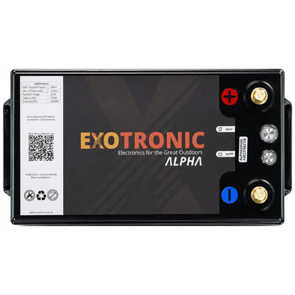 Exotronic - 24V - 100AH - Alpha IP67 Smart Bluetooth Lithium Battery