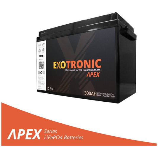 Exotronic - 12V - 300AH - Apex IP67 Smart Bluetooth Lithium Battery