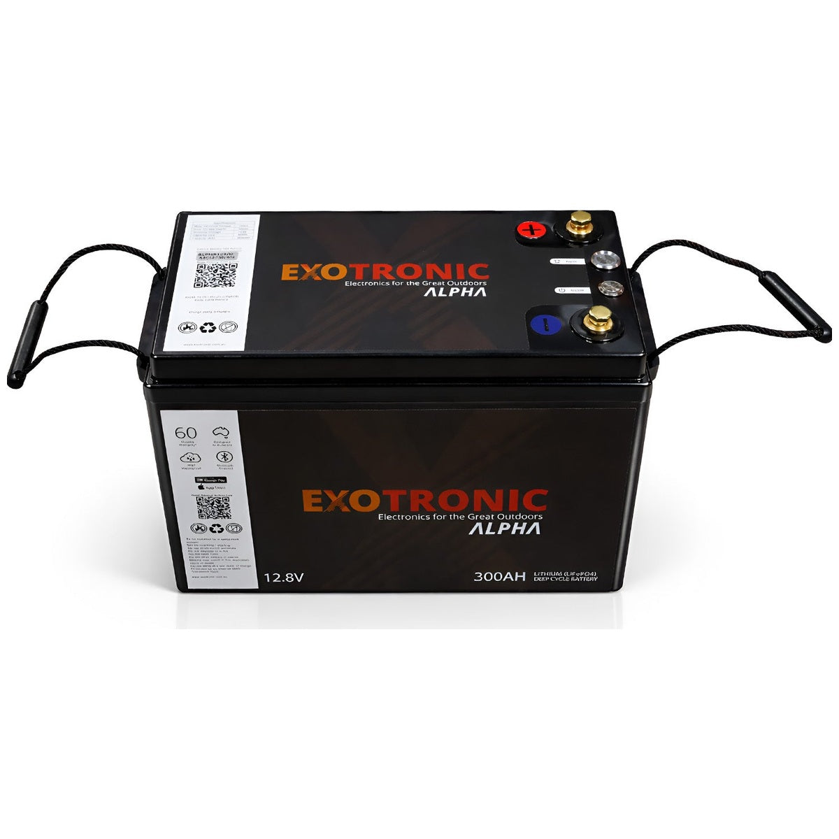 Exotronic - 12V - 300AH - Alpha IP67 Smart Bluetooth Lithium Battery