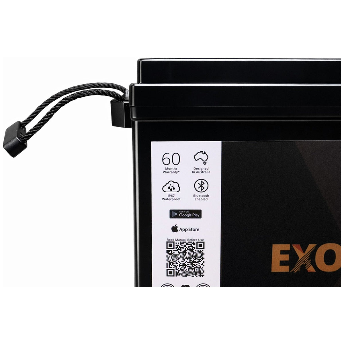 Exotronic - 12V - 300AH - Alpha IP67 Smart Bluetooth Lithium Battery