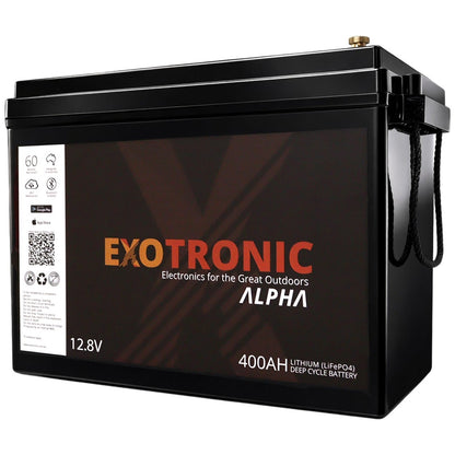 Exotronic - 12V - 400AH - Alpha IP67 Smart Bluetooth Lithium Battery