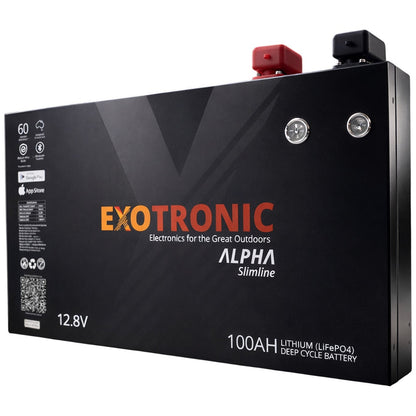 Exotronic - 12V - 100AH - Alpha IP67 Smart Bluetooth Lithium Battery