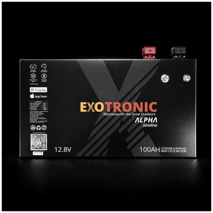 Exotronic - 12V - 100AH - Alpha IP67 Smart Bluetooth Lithium Battery