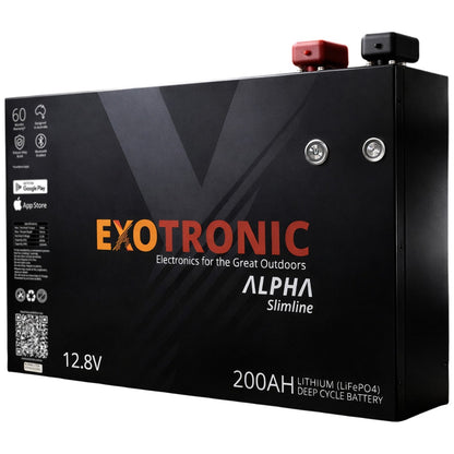 Exotronic - 12V - 200AH - Alpha IP67 Smart Bluetooth Lithium Battery