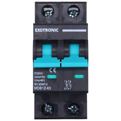 Exotronic - 10A - 2-Pole DC Circuit Breaker (MCB)