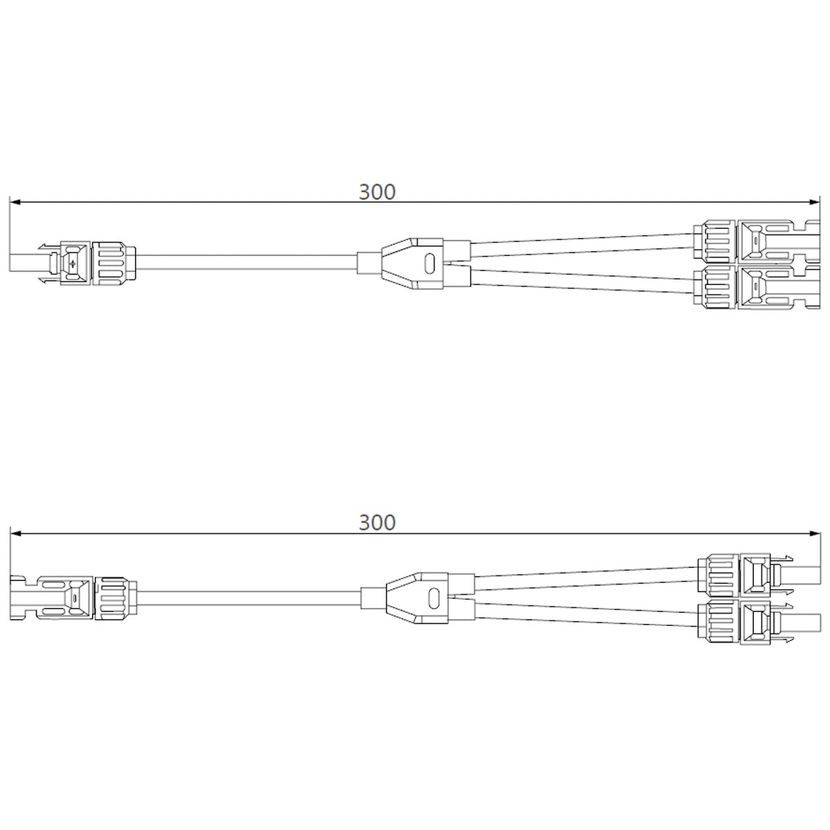 Exotronic - 2 1 'Y' Branch Solar Connector Pair