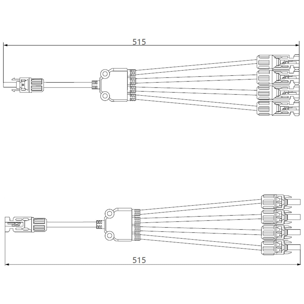 Exotronic - 4 1 'Y' Branch Joiner Solar Connector Pair