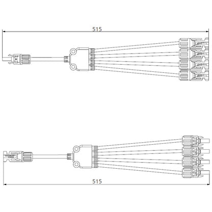 Exotronic - 4 1 'Y' Branch Joiner Solar Connector Pair