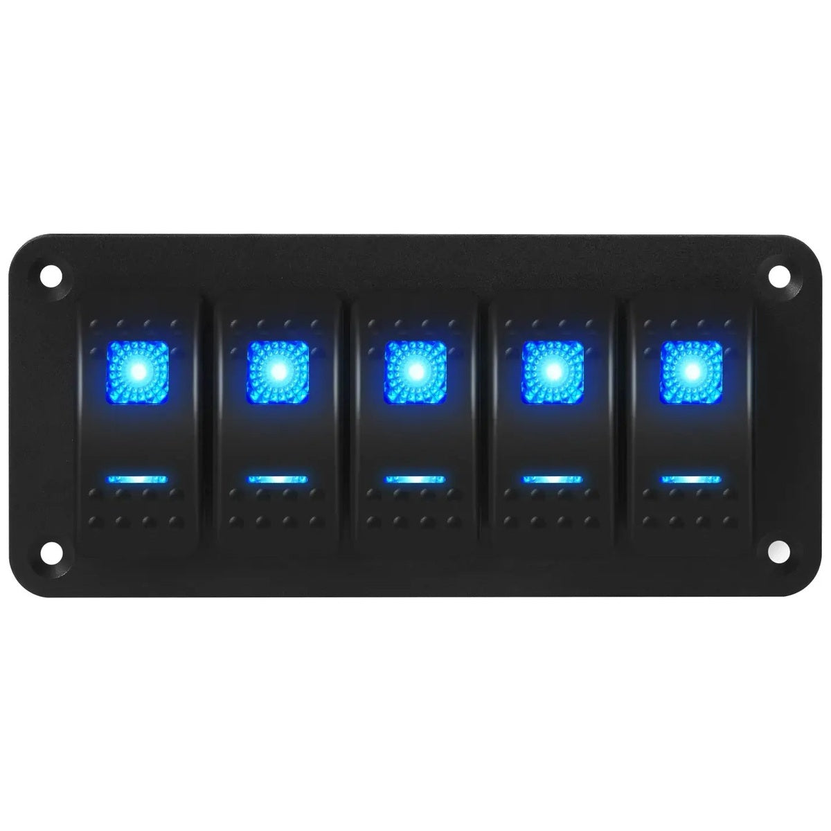 Exotronic - 12/24V - 5x LED Rocker Marine Switch Panel