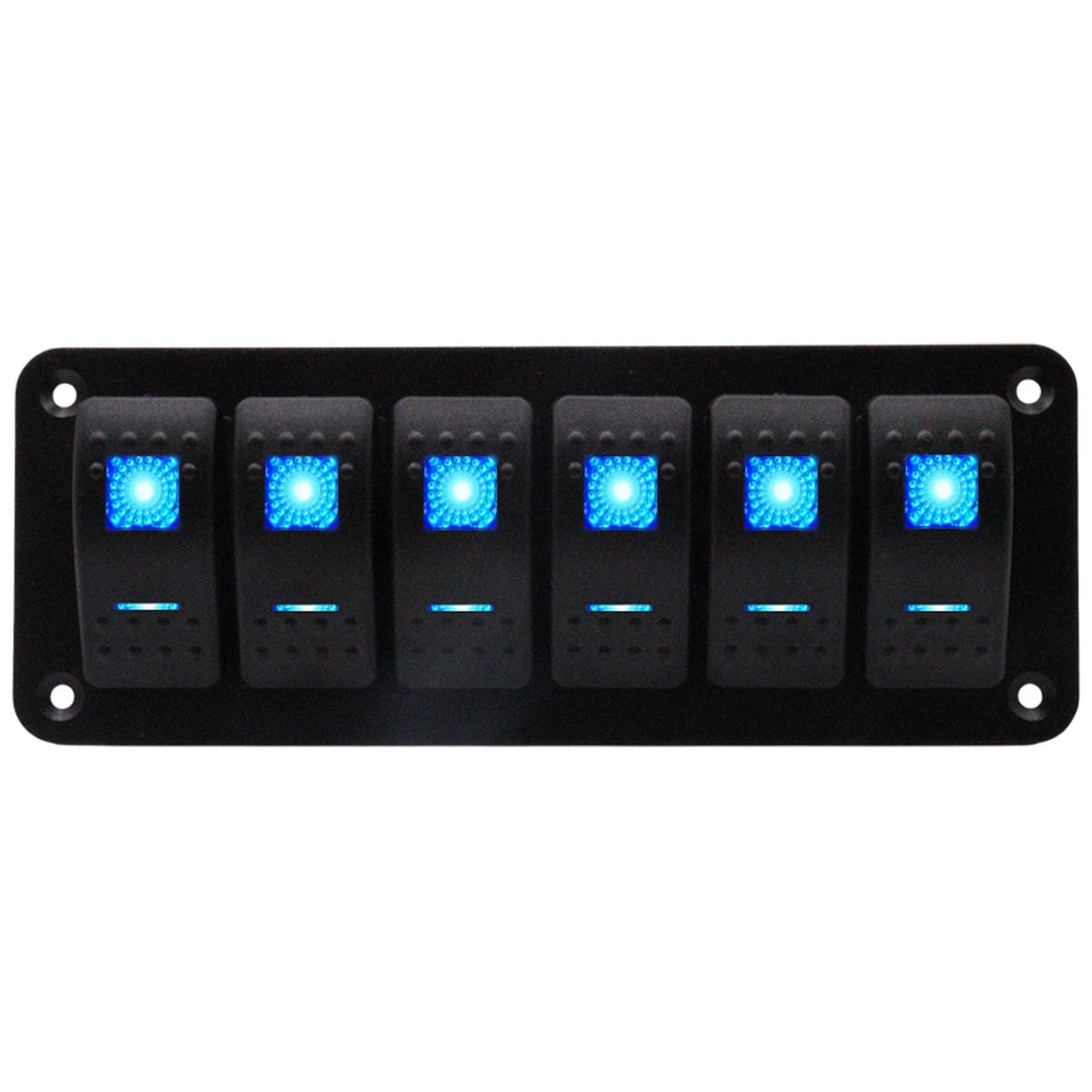 Exotronic - 12/24V - 6x LED Rocker Marine Switch Panel