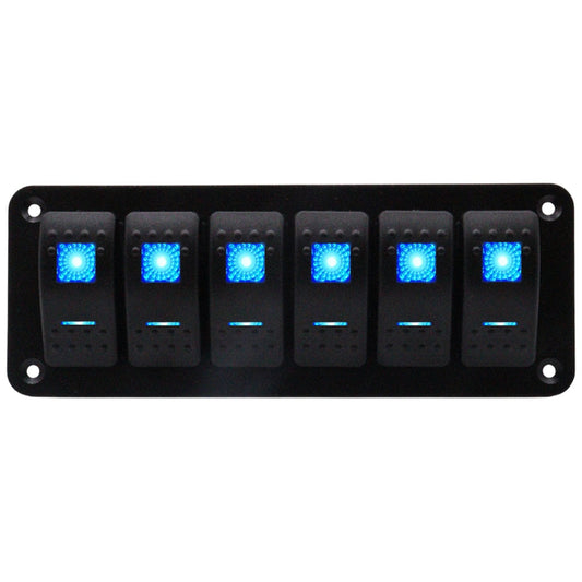 Exotronic - 12/24V - 6x LED Rocker Marine Switch Panel