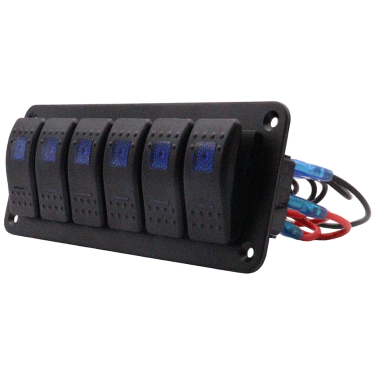Exotronic - 12/24V - 6x LED Rocker Marine Switch Panel