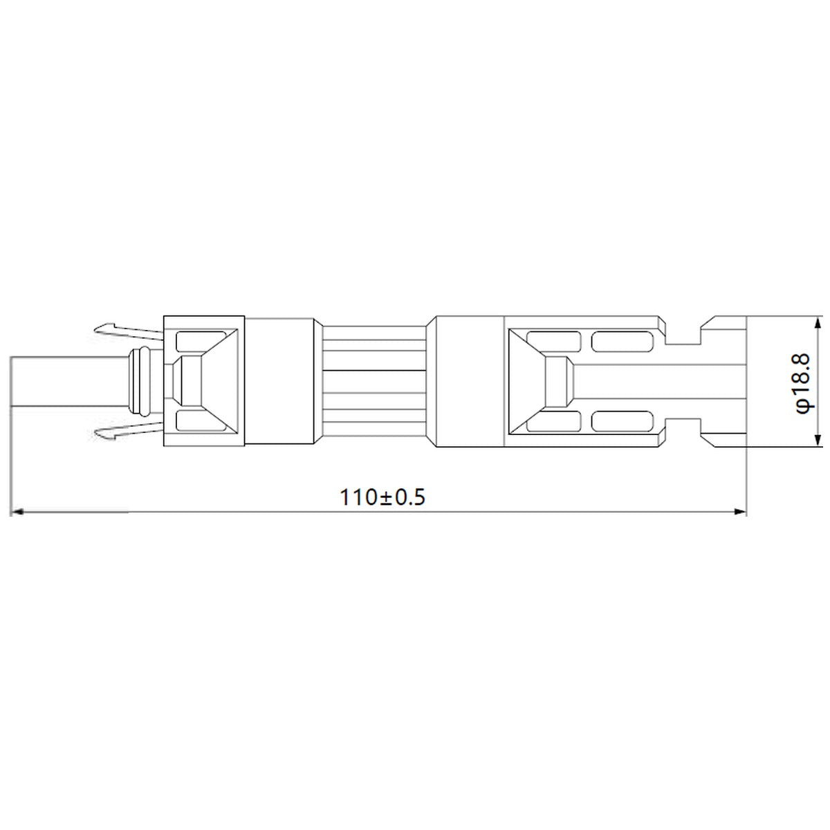 Exotronic - 10A - In-line Blocking Diode Solar Connector