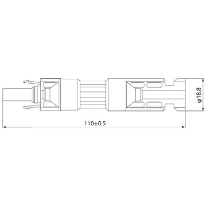 Exotronic - 15A - In-line Blocking Diode Solar Connector