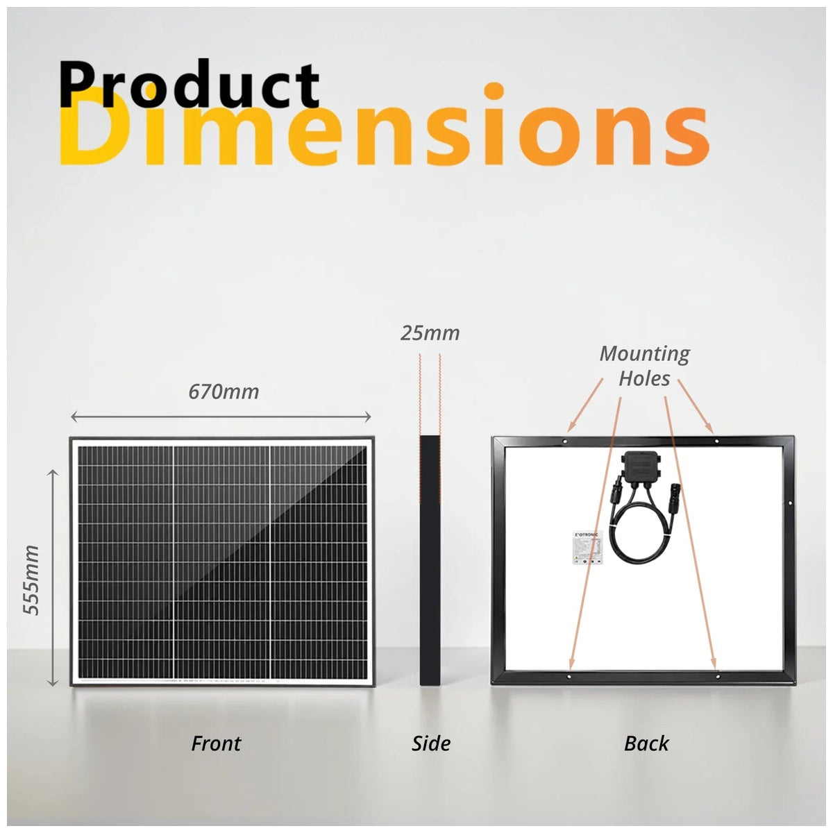 Exotronic - Fusion - 75W - Fixed Solar Panel