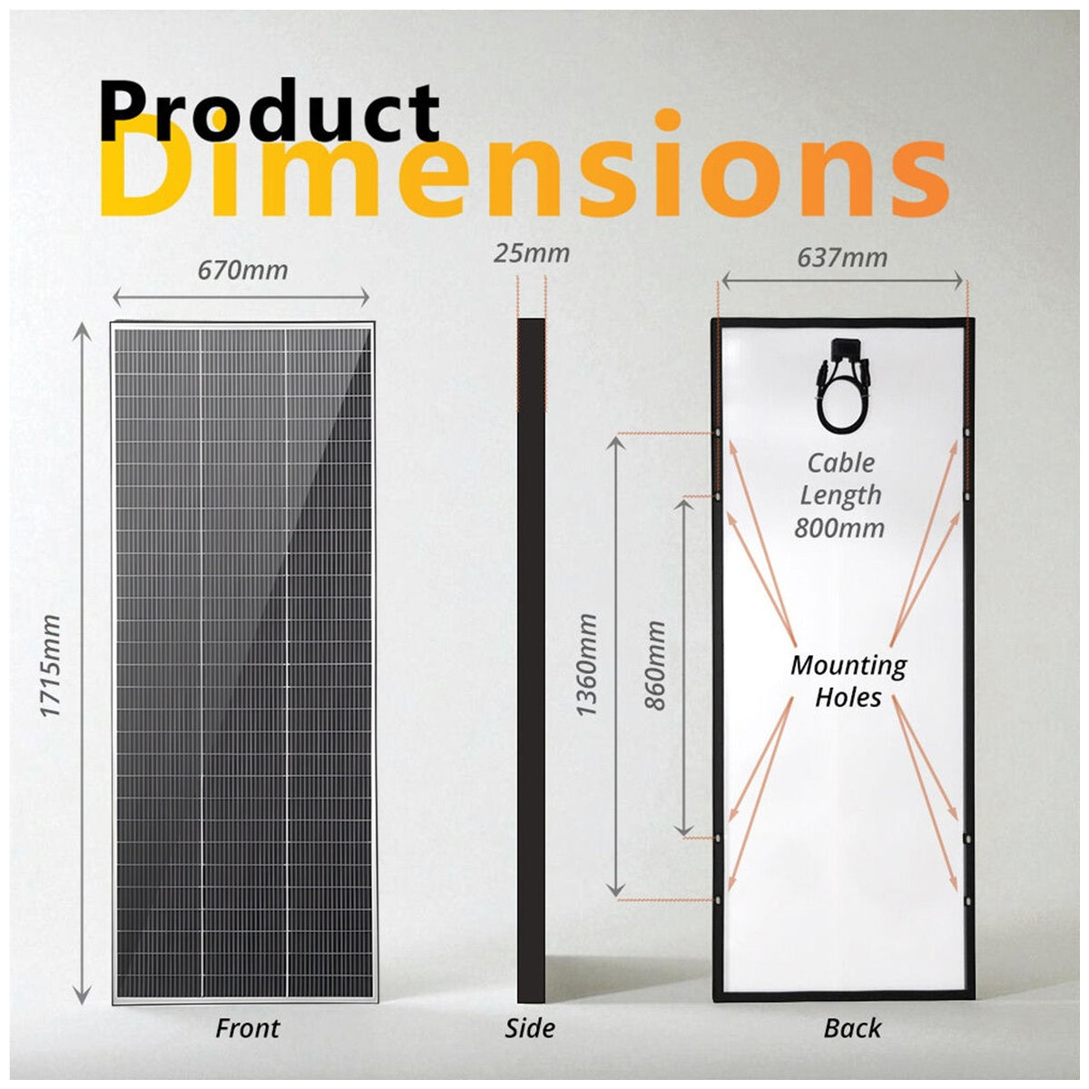 Exotronic - Fusion - 250W - Fixed Solar Panel
