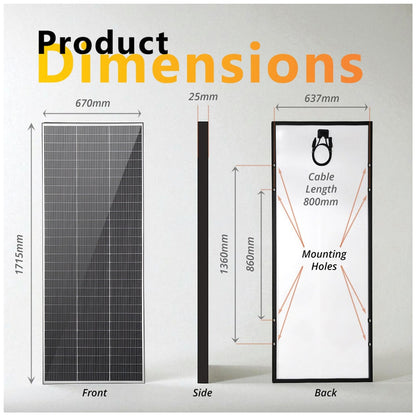 Exotronic - Fusion - 250W - Fixed Solar Panel