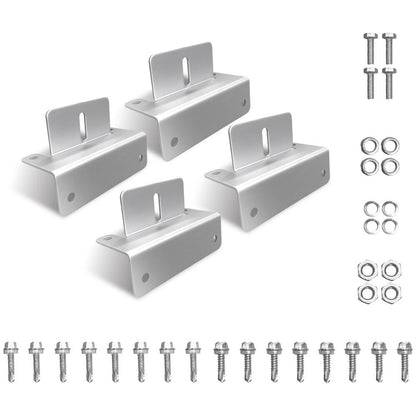 Exotronic - Adjustable Silver Aluminium Solar Panel Brackets