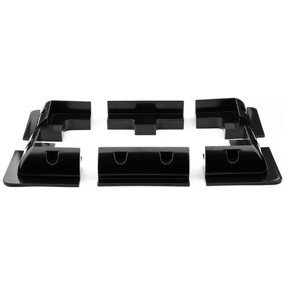 Exotronic - Black Solar Panel ABS Plastic Corner plus Mid Brackets