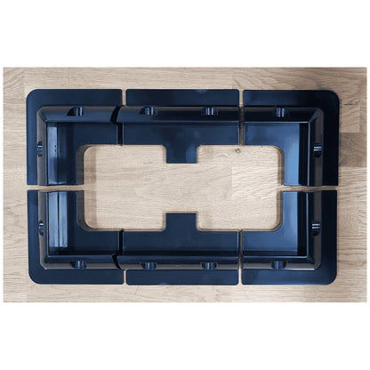 Exotronic - Black Solar Panel ABS Plastic Corner plus Mid Brackets