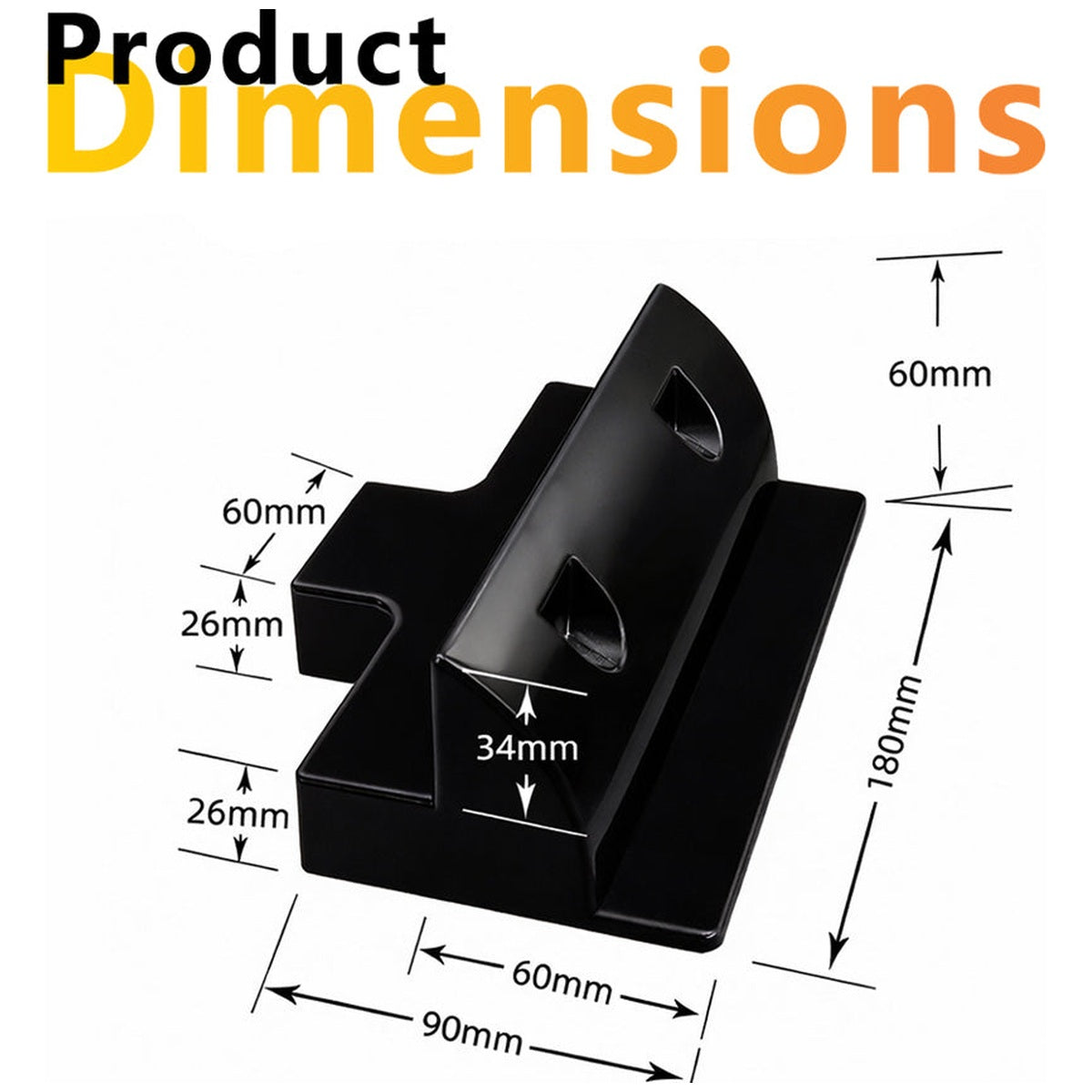 Exotronic - Black Solar Panel ABS Plastic Corner plus Mid Brackets