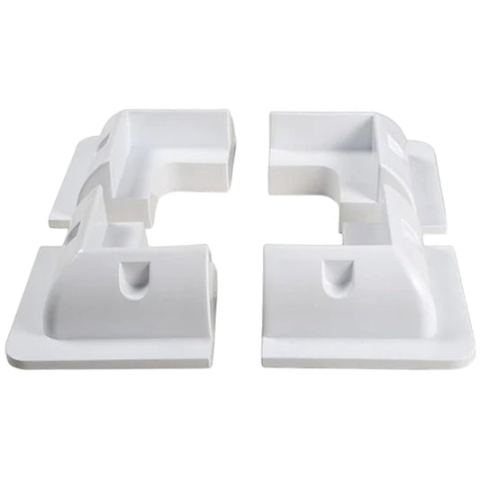 Exotronic - White Solar Panel ABS Plastic Corner Brackets