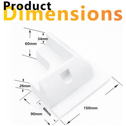 Exotronic - White Solar Panel ABS Plastic Corner Brackets