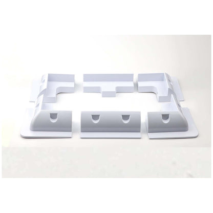 Exotronic - White Solar Panel ABS Plastic Corner plus Mid Brackets