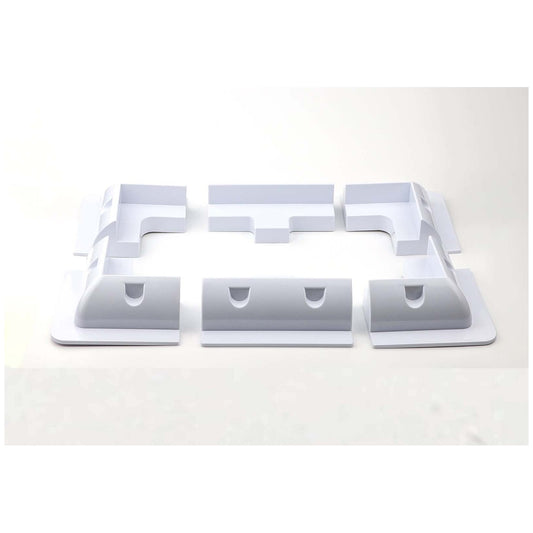 Exotronic - White Solar Panel ABS Plastic Corner plus Mid Brackets