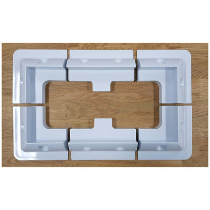 Exotronic - White Solar Panel ABS Plastic Corner plus Mid Brackets