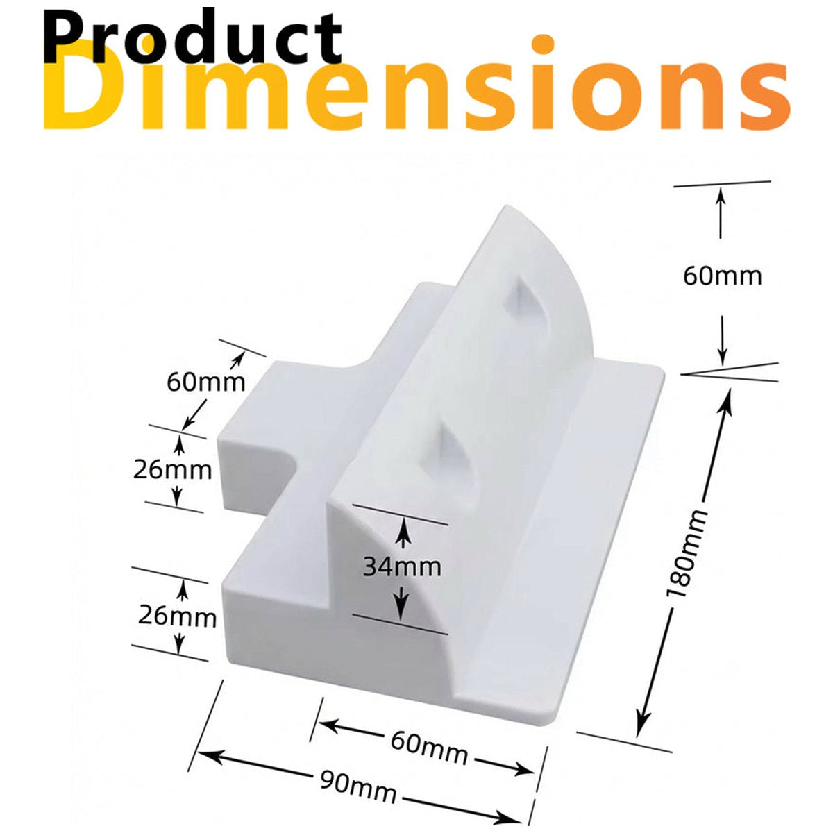Exotronic - White Solar Panel ABS Plastic Corner plus Mid Brackets