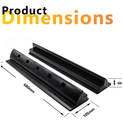 Exotronic - 680mm Black Long ABS Solar Bracket Pair
